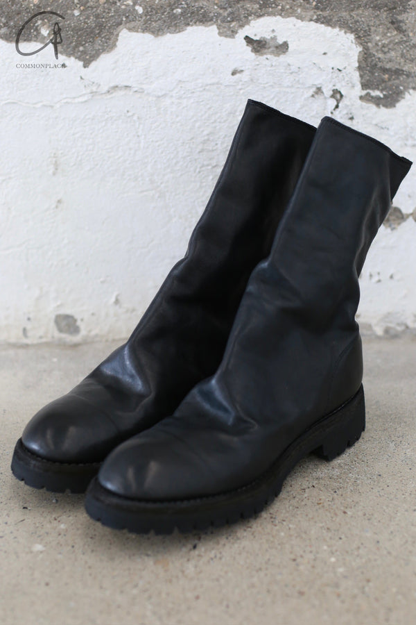 GUIDI 788V soft horse leather back zipper high boots Italy GD-788V-BLKT